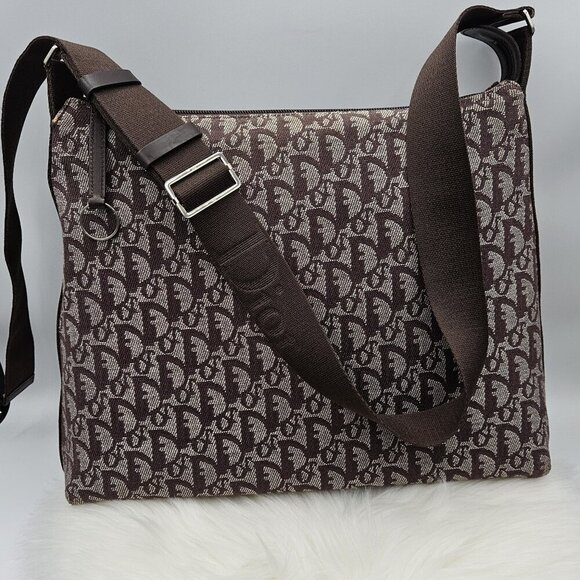 Christian Dior Brown Oblique Canvas Messenger Bag - Picture 4 of 17